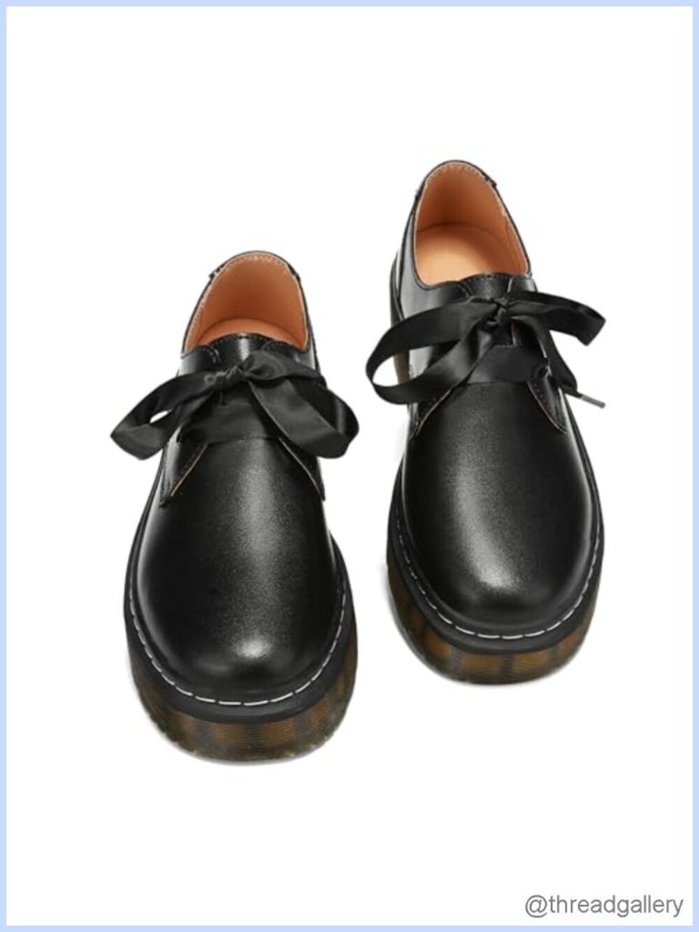 Lace-Up Platform Loafers Chunky Lug Sole Oxfords Business Work